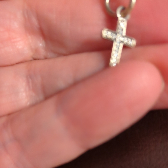 Silver Pandora Cross Charm - Picture 3 of 5